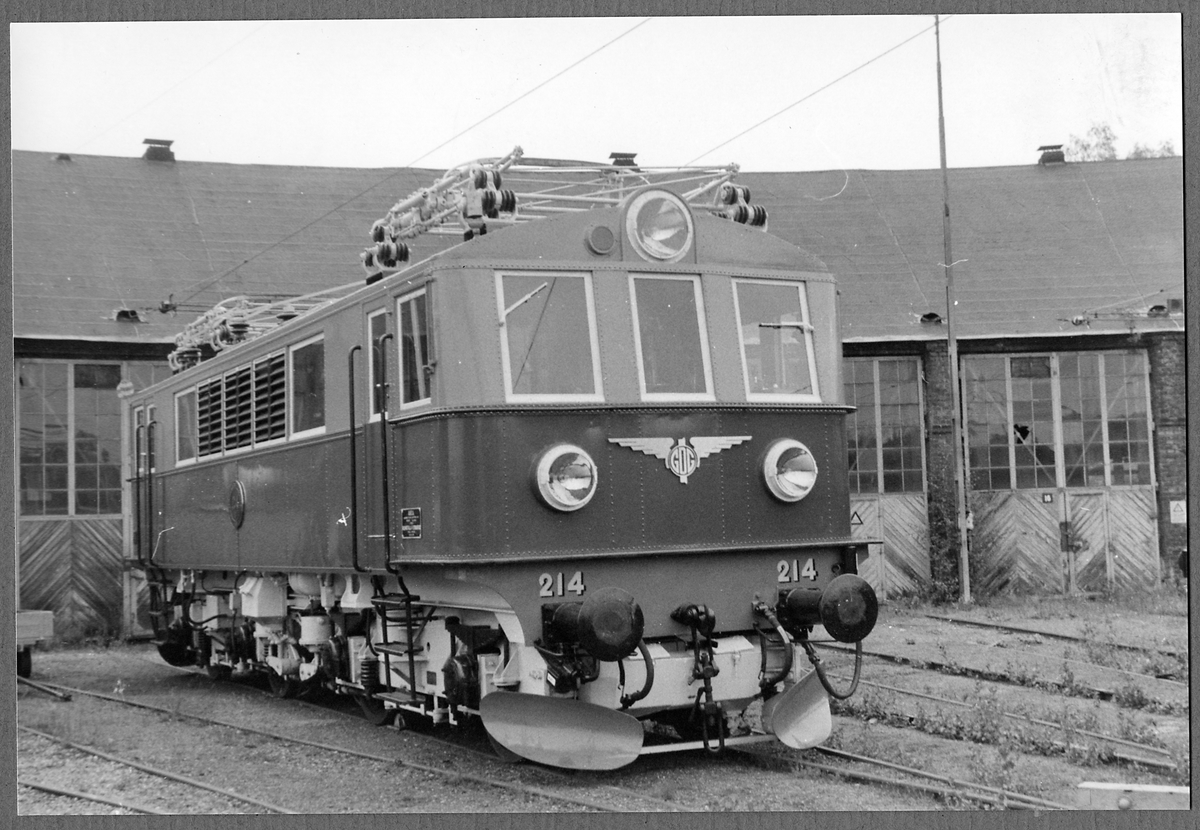 Ellok BJ litt O nr 214, SJ Litt Bk N.
Nederdelen mörkröd, överdelen klarröd. Gråvit korg. Emblemen på fronten är GDG:s (Tfv Göteborg-Dalarna-Gävle).
Loket har fyra motorer med en sammanlagd effekt av 2500 hk (1840 kW).

F.d. ID Bk 734

GDG-emblemet framtill har separat inventarienummer Jvm 17211.