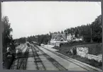 Ängelsberg bangård och station.