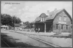 Nättraby hamnstation. Verkstad och vagnbod i tegel.