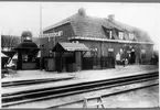 Provisoriskt stationshus i Hässleholm.