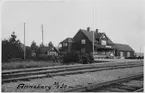 Station öppnad 1888 av Göteborg - Hallandsbanan, GHJ. Stationen förstatligades 1896. Banan elektrifierades 1936. Stationen upphörde 1971.