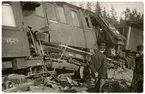 Tågolycka i Arvika maj 1916.
Kd+Cc-lok. 
SJ B2-vagn (skyddsvagn)
BCo-vagn