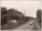 Stationen öppnad 1866 med tvåvånings stationshus i trä. Stationshuset tillbyggdes 1939. Stationen nedlagd omkring 1965.