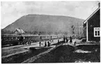 Lapplandsexpressen vid Björkliden station. Stationen anlagd 1902.