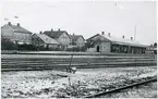 Eslövs järnvägsstation med hotell.