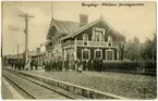 Vykort med texten Bergslags- Hörkens järnvägsstation. Efter 1907 bytte stationen namn till Hörken.