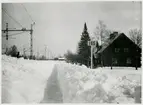 Statens Järnvägar, SJ  Stationsmästarens bostad hus 9 B foto 1951-03 av K Bergman.