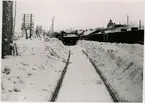 Nedisningen 1929.
En del av lokstallets tak blåste bort, och många fönster i stationshus och andra byggnader krossades.