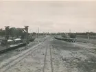 Kristianstad - Hässleholms Järnväg, CHJ  Kristianstad  godsbangård vid Näsby  riktning österut mot Silvesborg, ca 1917. Yngve Holmgren 1991-12-11