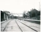 Köpmannebro stationshus och bangård.