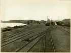 Nässjö, utsikt från bangården, mitt för Sikudden mot norr, utvisande utfyllnads - och spårarbeten utförda under år 1917.