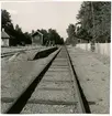 Vackerslätt Mönsterås järnväg . Vackerslätts station,bangården.Foto från nedlagda bandelen Sandbäckshult-Fagerhult Trafiken nedlagd 1959-09-01.