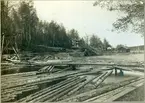 Virå station. Stavsjö Järnväg, någon gång mellan åren 1903 och 1939.