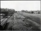 Älvsjö station före ombyggnaden 1917. Norra infarten.