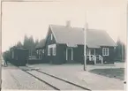 Öjvallbergets stationstuga. Limedsforsen-Särna Järnväg, LiSJ. Banan anlagd 1928.