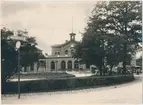 Örebro central. Statens Järnvägar, SJ. Stationsplantering. Eldrift 1932.