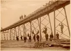 Byggandet av viadukten i Helsingborg.