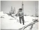 Snöskottning på bangården i Jularbo