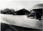 Lund  , Provisoriska stationshus från öster