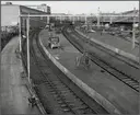 Central stationen under ombyggnaden av bangården.