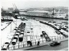 Stockholm Hammarbyhamnen. Foto från Skanstullsbron 1962 december.
