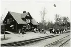 Resande vid Ulriksfors station.