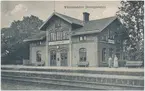 Wärmlandsbro station. Bergslagernas Järnväg, BJ. Banan öppnades 1879, elektrifiering 1940 och övergick till Statens Järnvägar, SJ 1948.