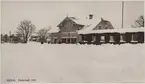 Åseda station vinter tid.