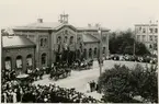 Kunglig Oscar II på skolbesök i Örebro 1901.