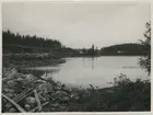 Vy över ban och vägbygget vid Kortaksjön.