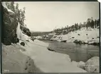 Järnvägsbrobygge vid Stora Luleälven.