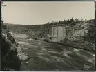 Järnvägsbrobygge vid Stora Luleälven.
Provisorisk landsvägsbro vid Stora Luleälven.