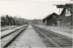 Bangården vid Simeå station.