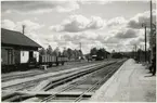 Bangården vid Järvsö station.