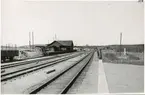 Bangården vid Skästra station.