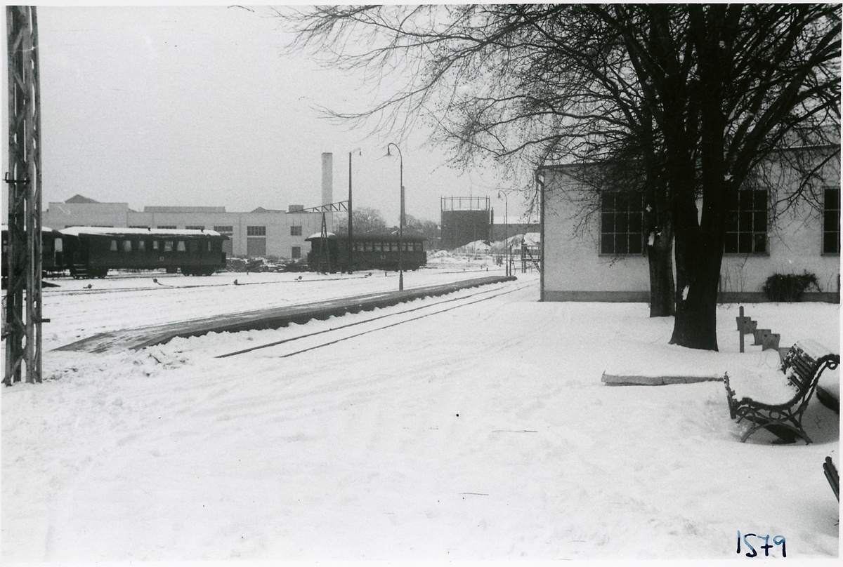 Statens Järnvägar, SJ driftverkstad, sedd från Visby station.