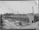 Snickeri och tapetserarverkstad under uppbyggnad. Centralverkstäderna, Örebro.