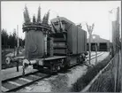 Statens Järnvägar, SJ Q26 transformator och mätvagn. Ort okänd.