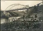 Järnvägsbron över Moälven på linjen mellan Mellansel och Vännäs.