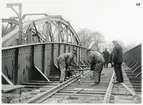 Byte av överbyggnaden på järnvägsbron över Nissan i Halmstad.