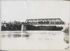 Provbelastning av järnvägsbron över Piteälven vid Älvsbyn på linjen mellan Älvsbyn och Laduberg.