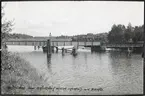 Svängbro över Stångån (Kinda kanal) vid Risnäs på linjen mellan Linköping och Rimforsa.