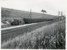 Rälsläggning.
Bilder tagna under Kungliga Järnvägsstyrelsens byrådirektör Thorsten Prambergs studieresa i Tyskland 1939.