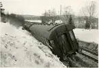 Tåg 93, Nordpilen, efter urspårning på sträckan mellan Simeå och Undersvik 1956-03-27.