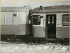 Rälsbuss Statens Järnvägar, SJ YCo6 834 efter olyckan på Koskivaara station 1955.