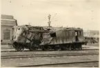 Statens Järnvägar, SJ Dk 539 skador efter kollision i Pålsboda 1951.