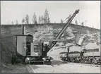 En Orenstein & Koppel ånggrävmaskin i grusgropen vid Gallbergsträsk.