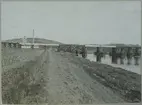 Provisorisk viadukt vid Göteborgs slakthus och över Säveån. ( Olskroken )
