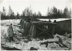 Bombning av plåtbalksbro i Ålså. Bron efter 250Kg:s bomb.
