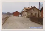 Stationen byggd 1893 av SSJ. Tillbyggd flygel 1946, Hette före 27 juni 1923 ÅSBO-FAGERHULT. En- och enhalvvånings station i tegel. 1941 renoverades bygnaden fullständigt och fick helt ny inredning. Till SJ 1940. Persontrafiken nedlagd 1968. Spåren revs mellan 1999- 2010 i olika etapper.